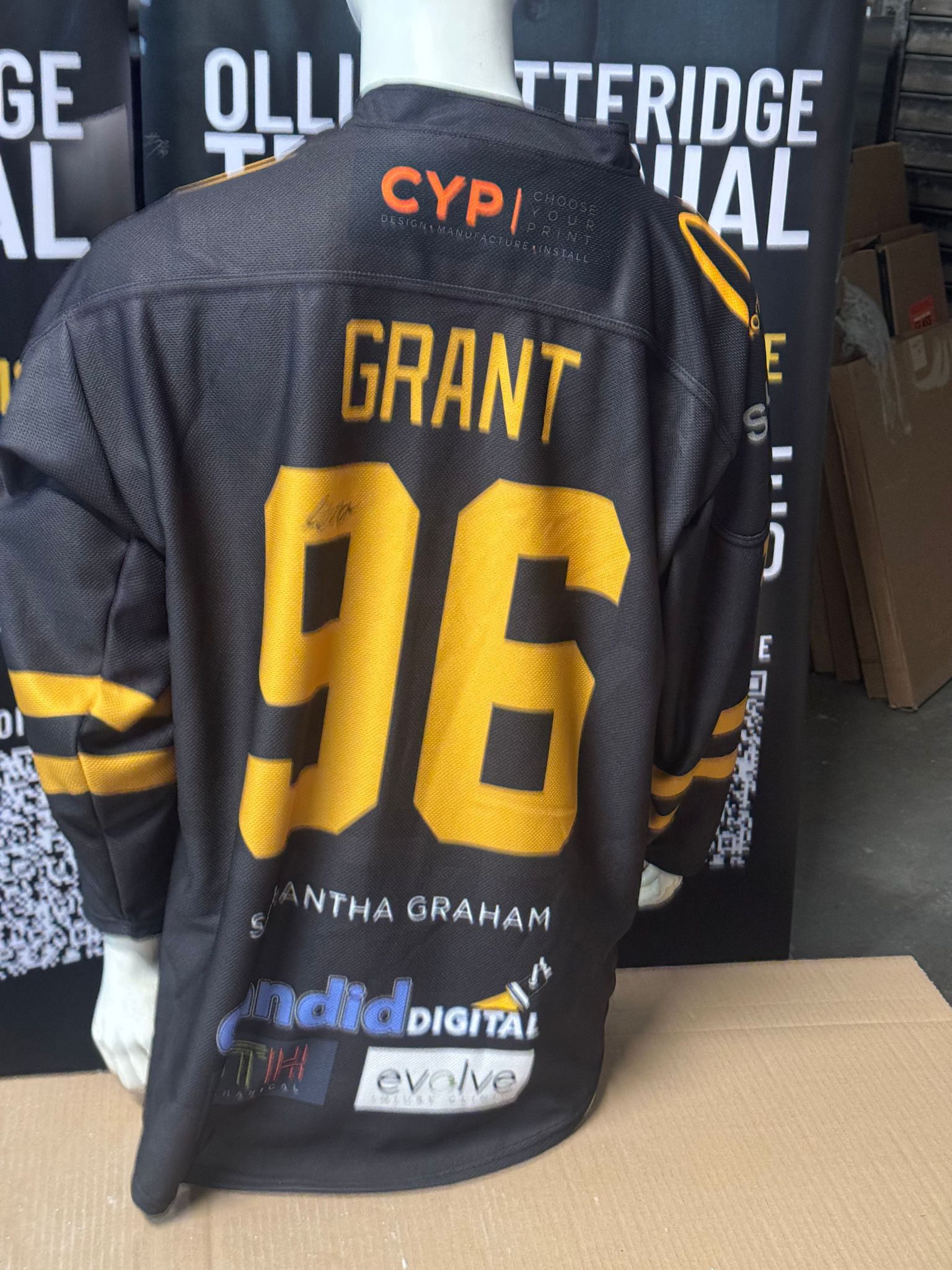 Linton Grant Game-Worn Jersey – Black (Signed)