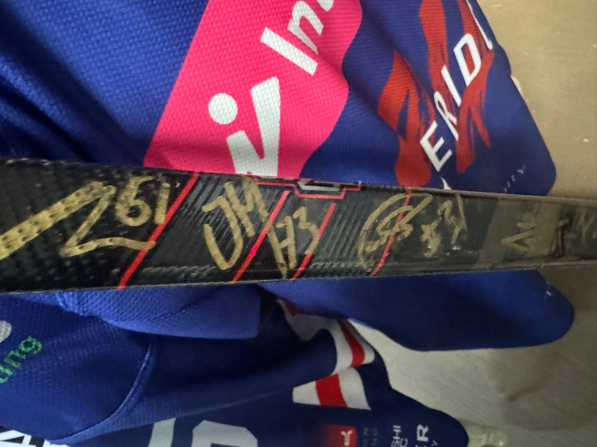 Brett Perlini Hockey Stick – Signed by GB Team (at Ollie Betteridge Testimonial)